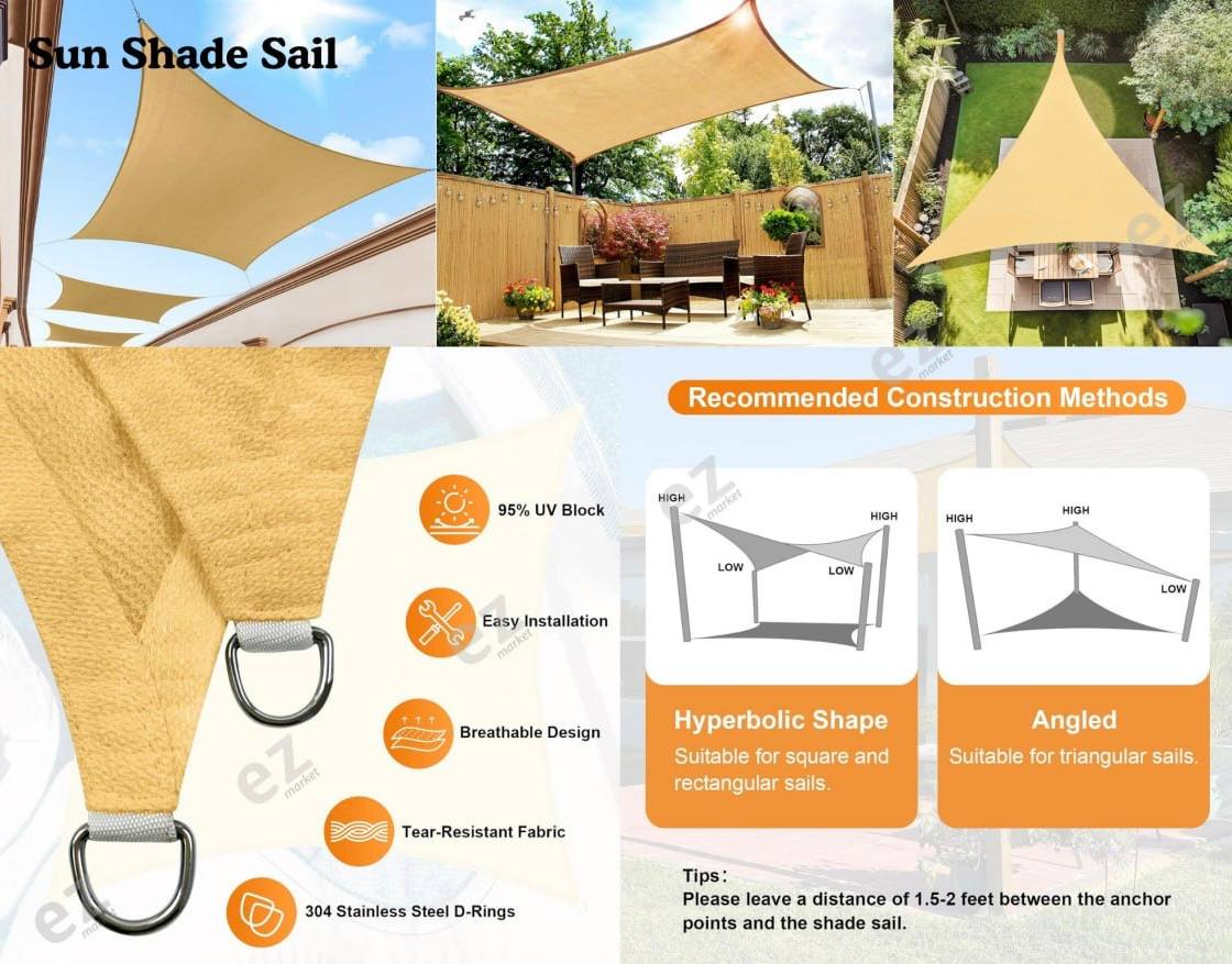 Sun Rays Shading Sun Shade Sail